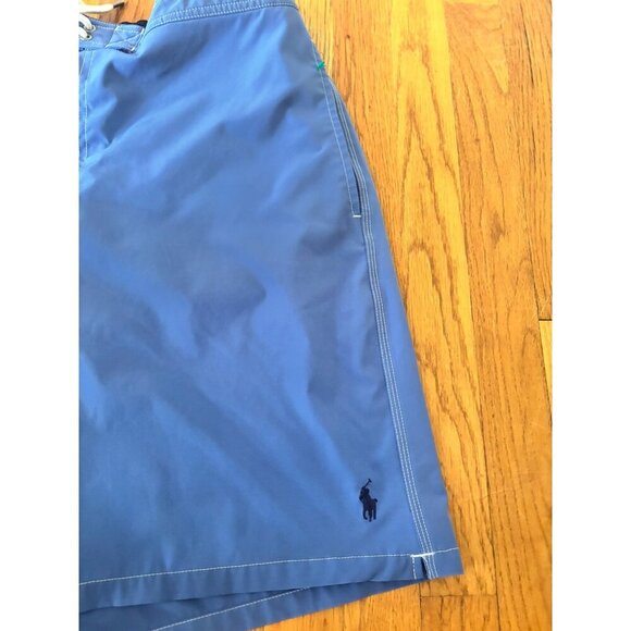 Polo Ralph Lauren Size XXL Swim Trunks Blue Mesh Lined Board Shorts 8" Inseam - Picture 2 of 5